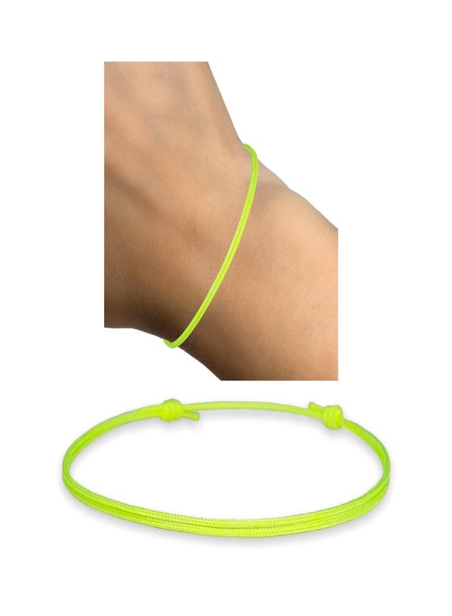Luck Strings Thin Neon Yellow Cord Bracelet for Men Women Teen Unisex Adult - Waterproof Nylon Surfer String Friendship Bracelets Summer Beach Accessories - Image 5